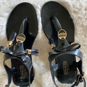Coach black sandal women size 6